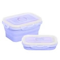 thumbnail image 6 of Homerr Folding Lunch Box Lightweight Lunch Box Silicone Folding Lunch Box Portable Lightweight Food Storage Container Expandable Leak proof for Office School Home 350ML/800ML, 6 of 7