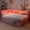 Pink + Upholstered + Wood + Bedroom + Full, variant on [Luckynote]Upholstered Full Size Platform Bed with USB Ports and LED Belt, With Trundle, White