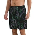 thumbnail image 2 of Naloa Lavender Flowers Men's Beach Shorts, Surfing shorts, Swim trunks, Quick Dry Swim Trunks for Surfing Beach Fun - Small, 2 of 9