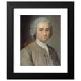 thumbnail image 2 of Maurice-Quentin de La Tour 20x23 Black Modern Framed Museum Art Print Titled - Portrait of Jean-Jacques Rousseau (1712-1778), Writer and Philosopher (1753), 2 of 5