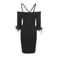 thumbnail image 5 of Vestido sexy de verano con escote cruzado y falda lápiz de un solo hombro para mujer: atractivo diseño cruzado, corte lápiz, 5 of 5