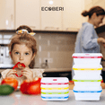 thumbnail image 6 of Ecoberi Collapsible Food Containers, BPA-Free Silicone, Reusable, Stackable, Space-Saving for Snacks, Lunches, Travel Pack of 4, 6 of 9
