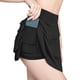thumbnail image 2 of Falda atlética para mujer Faldas deportivas de 2 capas con pantalones cortos con bolsillo MABOTO Negro/2XL, 2 of 7