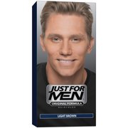 Just For Men Shampoo-In Hair Color Light Brown, 1 Application, Pack of 2
