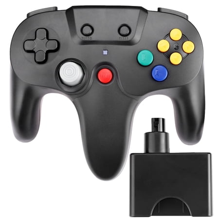 RetroFam Wireless Game Controller for Nintendo N64 64 Game Console, Black