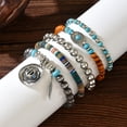 thumbnail image 2 of AQYYI Bohemian Turquoise Beaded Bracelet Set, Handmade Stackable Western Cowgirl Jewelry for Women, 2 of 6