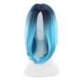 thumbnail image 4 of MasteelfCA Womens Bob Wig Gradient Color Cosplay Synthetic Hair Wig Short Straight Wigs Lace High Temperature Bob Wig (Gradient Blue), 4 of 7