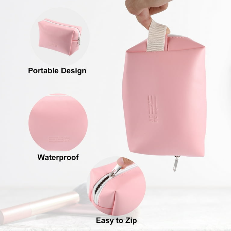 Unique Bargains Portable Waterproof Mini Makeup Bag 1 Pc Beige