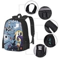 thumbnail image 4 of Jack And Sally Night-Mare Before Christmas Backpack,3d Print Laptop Backpack Lightweight Casual Daypack Bookbag Multi-Function Travel Backpack, 4 of 5