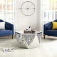thumbnail image 2 of Glam Mirrored Coffee Table Crystal Diamond Accent Table Leisure Table Cocktail Table Center Table for Living Room Decor, 2 of 6
