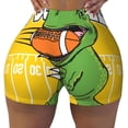 thumbnail image 2 of Salouo T-Rex Playing Football Print Women's Athletic Shorts,Booty Shorts Biker Shorts High Waisted Elastic Workout Shorts for Yoga Gym Running Sports-X-Large, 2 of 8