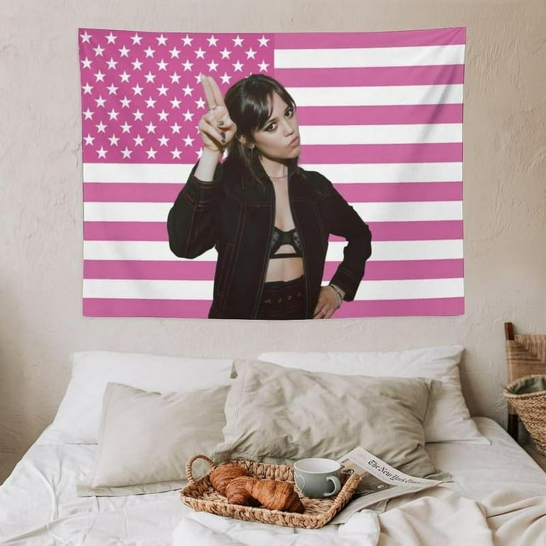 TODAYFUL インテリア Ortega Tapestry 雑貨 Jenna Poster Tapestry Funny Ortega Flag Living Room Bedroom
