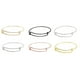 thumbnail image 1 of Pulsera deslizable de 6 piezas Brazaletes extensibles Pulsera de alambre de metal DIY Pulsera de mujer (dorado, blanco, plateado, rosa dorado, negro), 1 of 4