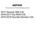 thumbnail image 2 of CMX Front Rear Disc Brake Rotors and Ceramic Pads Kit for Car Hyundai Genesis G80 Kia K900 3.8L K8C-101391, 2 of 11
