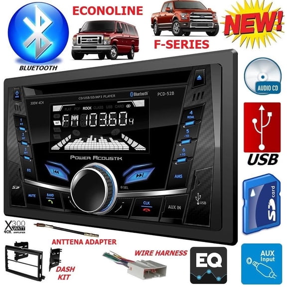 04-16 FORD F SERIES & E SERIES CD BLUETOOTH USB AUX Car Radio Stereo Double Din