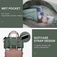 thumbnail image 4 of Womens travel bags, weekender carry on for women, sports Gym Bag, workout duffel bag, overnight shoulder Bag fit 15.6 inch Laptop (Large, Olive Green), 4 of 4