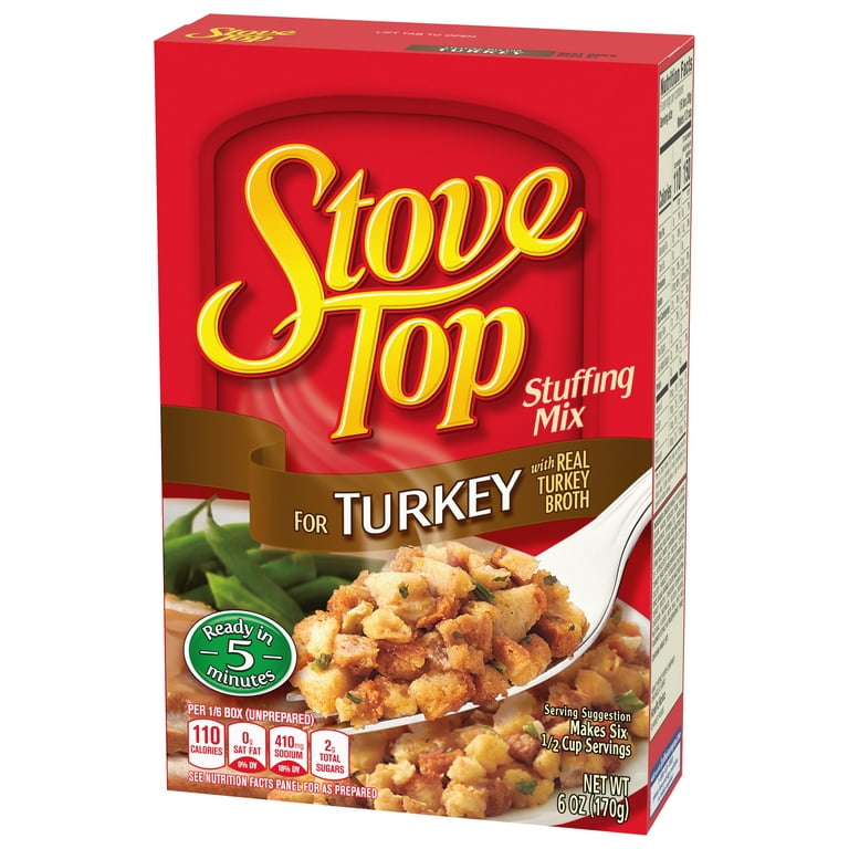 Stove Top Turkey Stuffing Mix Side Dish, 6 oz Box 