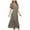 Army Green womens dresses, variant on Womens Dresses Casual Ruffle Sleeve Tie Waist Loose Swing A Line Sundress Fashion Solid V-Neck Short Sleeve Long Summer Dress Dark Blue l