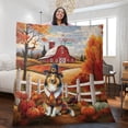 thumbnail image 2 of Thanksgiving Collie Pilgrim Grateful, Thankful, Blessed Fall Welcome Quilt Blanket Collie Dog Lover Gifts Idea Cozy Comforter Throw Blanket - 00021, 2 of 5