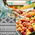 thumbnail image 2 of Symmetrical Wood Grain Canvas Tote – Rustic Reusable Shopping Bag, 2 of 6