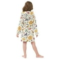 thumbnail image 4 of FORMRS Niños Bathrobe Unisex Hooded Robe Soft Plush Pajamas Sleepwear, Size 2-3T, Birds and Teapots, 4 of 7