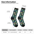 thumbnail image 2 of Balery Colorful Pineapples Calcetas Largas con Estampado para Hombre y Mujer – Suaves y Transpirables, Talla Única (US 5-11), 2 of 6