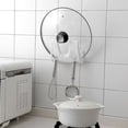 thumbnail image 5 of Wall Hanging Bracket for Pan Cover Holding Made of Plastic White Color No Drills Needed 6.3 Inches, 5 of 7