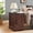 Oak, variant on Farmhouse end table Nightstand Rectangular Farmhouse End Table with Barn Door and Adjustable Storage Shelf, Rustic Sofa Side Table for Living Room, Bedroom,