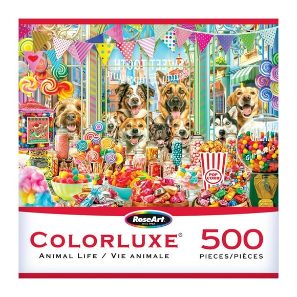 RoseArt - Colorluxe 500 pièces - Sweet Tooth Candy Emporium - Puzzle emboîtable pour adulte
