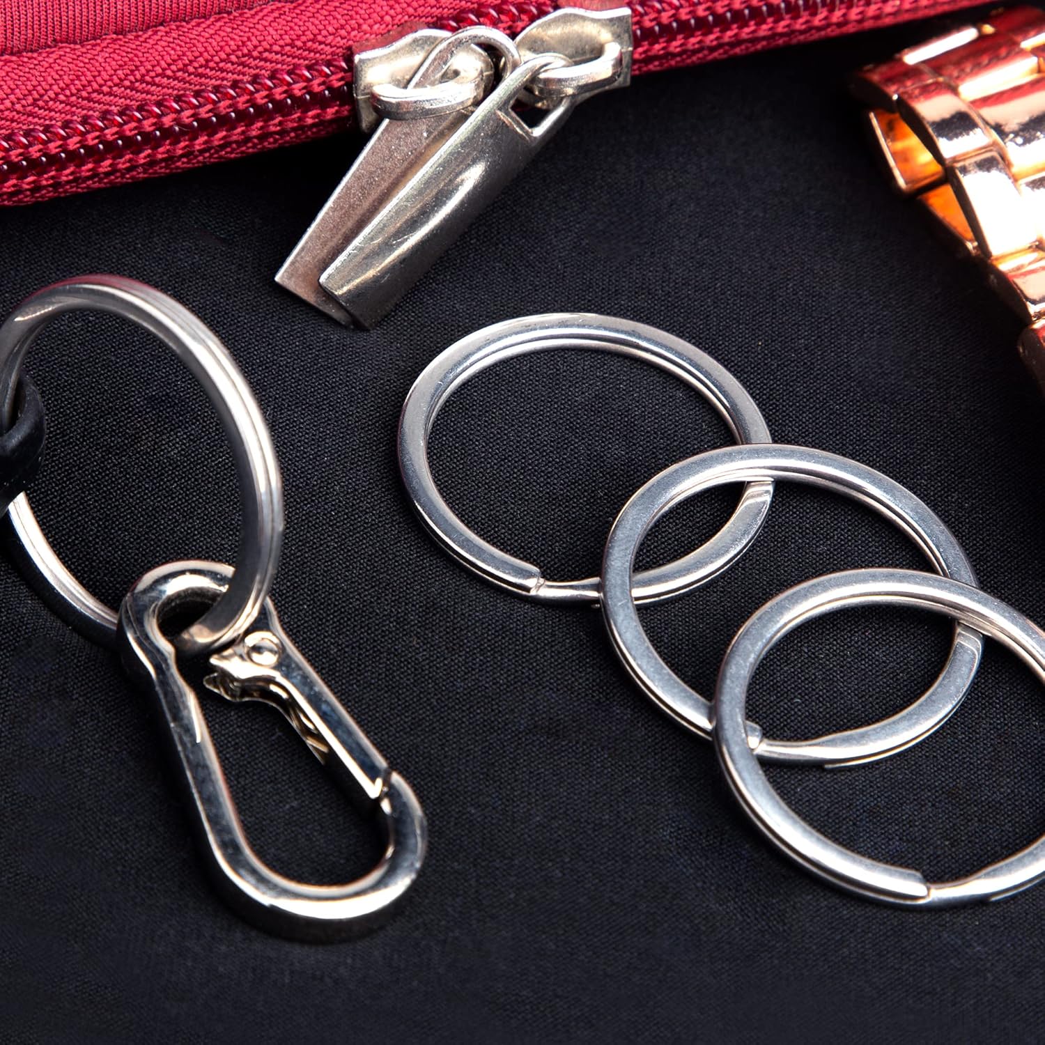 Marine Grade 316L Stainless Steel Keyrings, 5 Pack 25mm (1 Inch) Split Key Rings for Keychains, Car Keys, Diving & DIY Crafts, Corrosion Resistant Metal Key Rings
