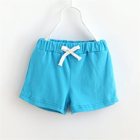 

Summer Savings Clearance 2023! Loopsun Toddler Shorts Solid Elastic Waist Fashion Cute Casual Sports Shorts Blue