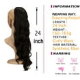 thumbnail image 4 of SAYFUT Long Drawstring Ponytail Extension Long Body Wave Ponytail 24" Clip in Synthetic Curly Wavy Drawstring Pony Tail Hairpieces Heat Resistant for Women, 4 of 8