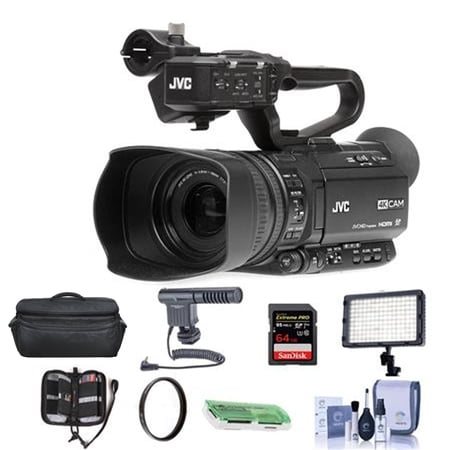 UPC: 0192223036147 | JVC GY-HM180 12.4MP 4K Ultra HD Camcorder with Premium Accessory Bundle