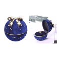 thumbnail image 4 of Jewelry Box Round Jewelry Box In Gypsophila Cord (1 Dark Blue Ring Box), 4 of 5
