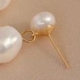 thumbnail image 7 of Grofry 1 Pair Women Stud Earrings White Faux Pearl Dangling Drop Earrings Baroque Style Daughter Bridesmaid Dangle Earrings, 7 of 7