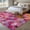Pink, variant on Area Rug for Living Room, Colorful Cherry Blossom Non-Slip Indoor Large Carpet for Bedroom/Dining Room, Spring Flowers Vintage Art Washable Low-Profile Rectangle Floor Runner Rugs - 5 x 7 Ft