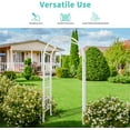 VINGLI Outdoor PVC Wedding Arch, Garden Arbor and Trellis for Climbing