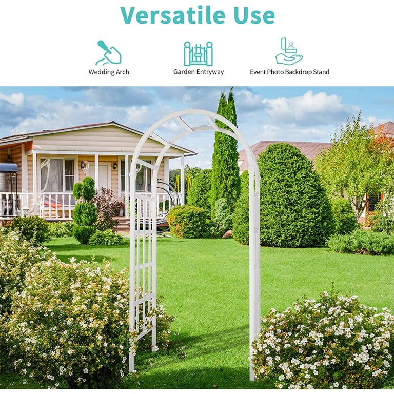 PVC Wedding Arch Trellis For Climbing Plants Outdoor VINGLI Garden ...