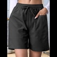 thumbnail image 6 of Omen Casual Shorts Drawstring Comfy Elastic Waist Summer Pull on Short with Pockets, 6 of 7