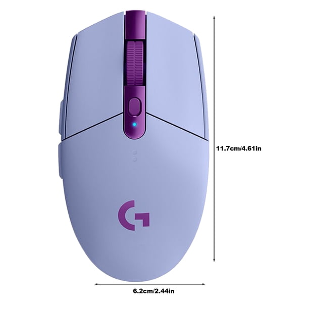 Ratón para juegos G304 inalámbrico 12000DP 6 botones programables para computadora portátil PC negra