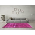 thumbnail image 3 of Ahgly Company Indoor Round Solid Pink Modern Area Rugs, 8' Round, 3 of 4