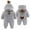 Gray, variant on breaise Newborn Baby Fleece Jumpsuit Warm Cotton Sleeping Bag Infant Footie Jumpsuit Winter Hooded Romper Warm Snowsuit Clothes