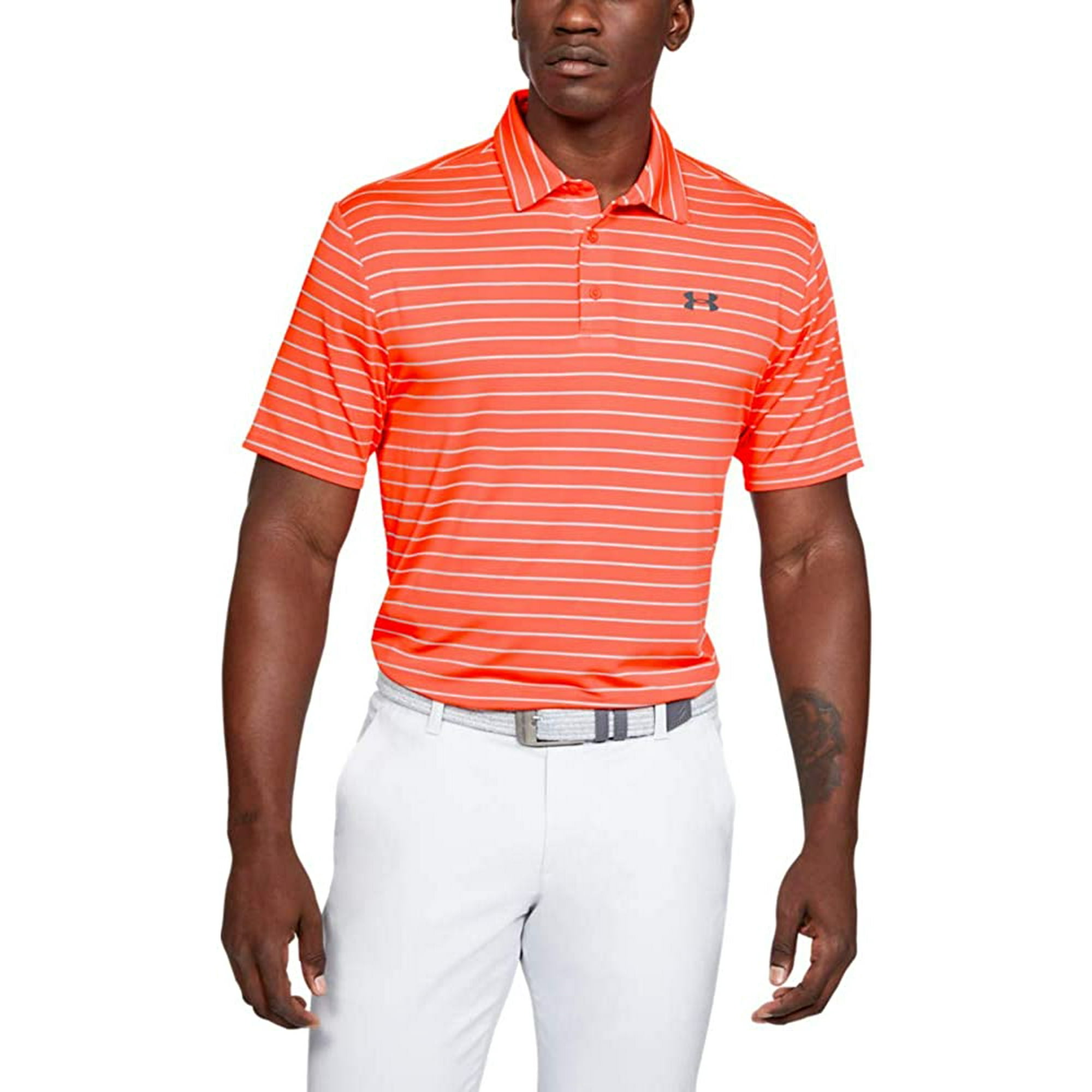 Under Armour Men s Playoff Golf Polo 2.0 Beta Red Pitch Gray Small Walmart
