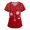 03-Red, variant on Xmas V Neck Print Scrub Tops for Women Short Sleeve Scrub Shirts Christmas Stretchy Holiday Nurse Uniform with 2 Pockets - 02 - Dark Blue - 3XL