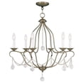 thumbnail image 2 of Livex Chesterfield 6-Light 25" Antique Brass Chandelier Ceiling Light, 2 of 2
