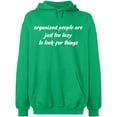 thumbnail image 2 of OXI Hoodie Sweatshirt - Organized People Are Just Too Lazy, Basic Casual Hoodie for Men's and Women Fleece Hoodie Long Sleeve - Irish Green Medium, 2 of 3