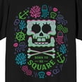 thumbnail image 2 of The SpongeBob Movie: Search For SquarePants (2025) SpongeBob Skeleton Men's Black Short Sleeve Tee-XS, 2 of 7