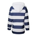 thumbnail image 5 of QUINDOS Womens Hoodies Striped Women's Fashion Hoodies Casual Long Sleeve Graphic Crew Neck Pullover Tops, 5 of 7