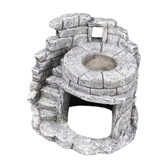 Terrario de escondite para reptiles, decoración de nido, micropaisaje, hábitat para peces, cueva de de resina para , para tortugas, ranas,