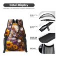 thumbnail image 4 of Yiaed Cute Cat Sunflower Print School Backpack College Backpack Daypacks for Students High School Spacious and Durable Daypack for Work and Travel-One Size, 4 of 6
